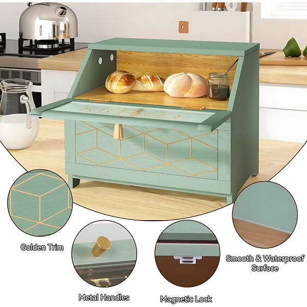 Elegant Double Layer Bread Box